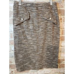 SOHO Apparel Ltd Women's Brown Woven Knit Skirt